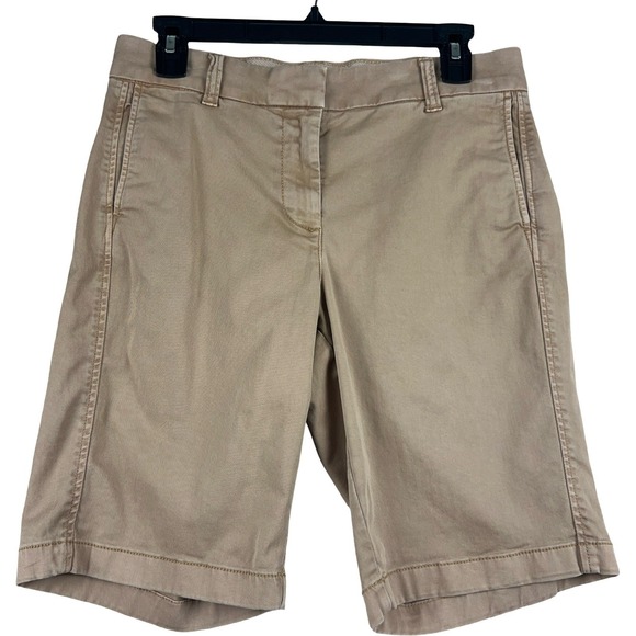 J.CREW Pants - J. Crew Chino Bermuda Shorts Womens 6 Tan Khaki Cotton Twill City Short
